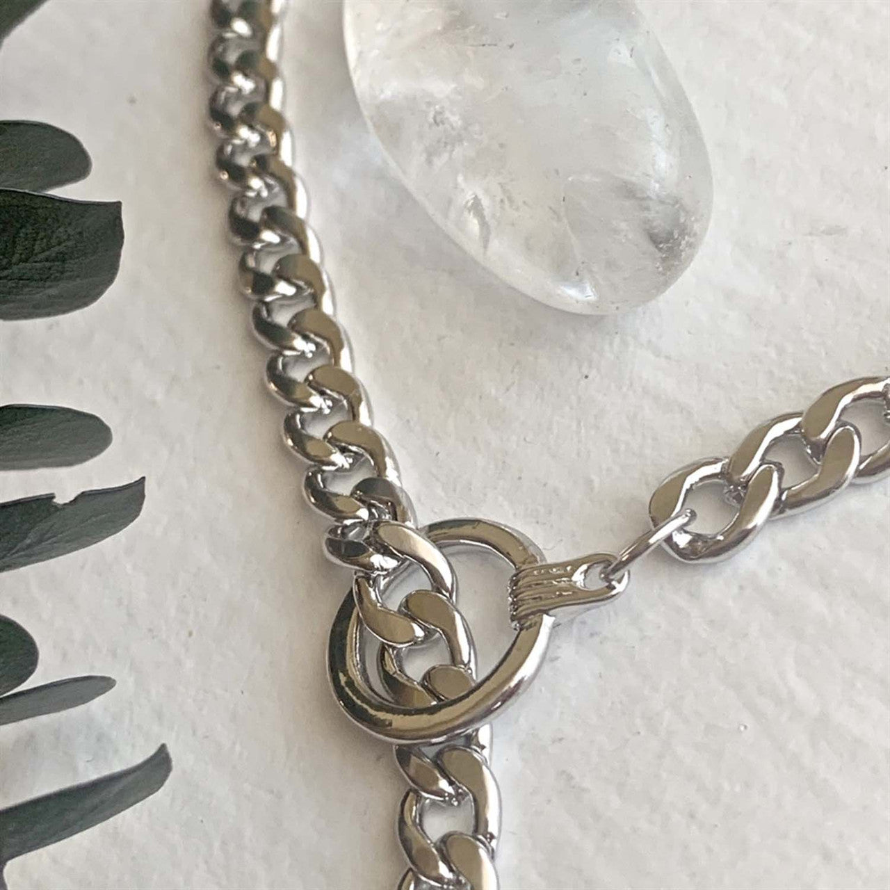 "Billy" Large Link Chain Necklace in Silver