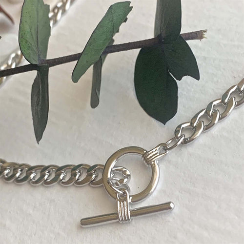 "Billy" Large Link Chain Necklace in Silver