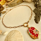 "Allerton" Floral Cold Porcelain Charm Necklace