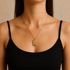 "Bronte" Vintage Book Locket Charm Necklace in Raw Brass