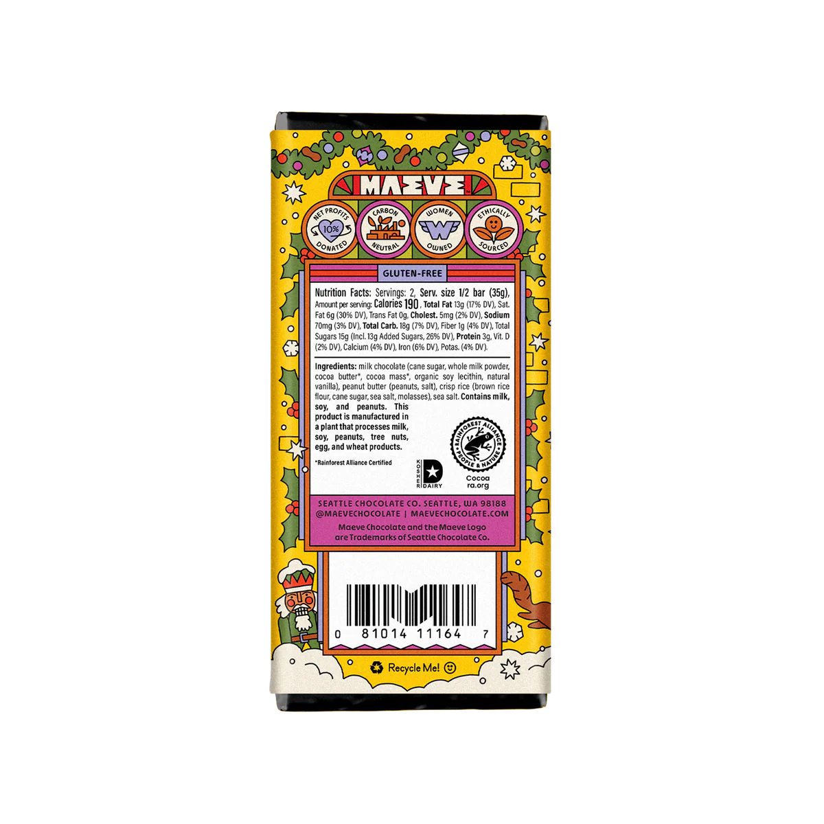 Peanut Butter-Fly Dark & White Chocolate Truffle Bar