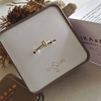 "Carroll" Baguette Ring in Gold