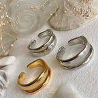 "JRT" Chunky Double Band Ring