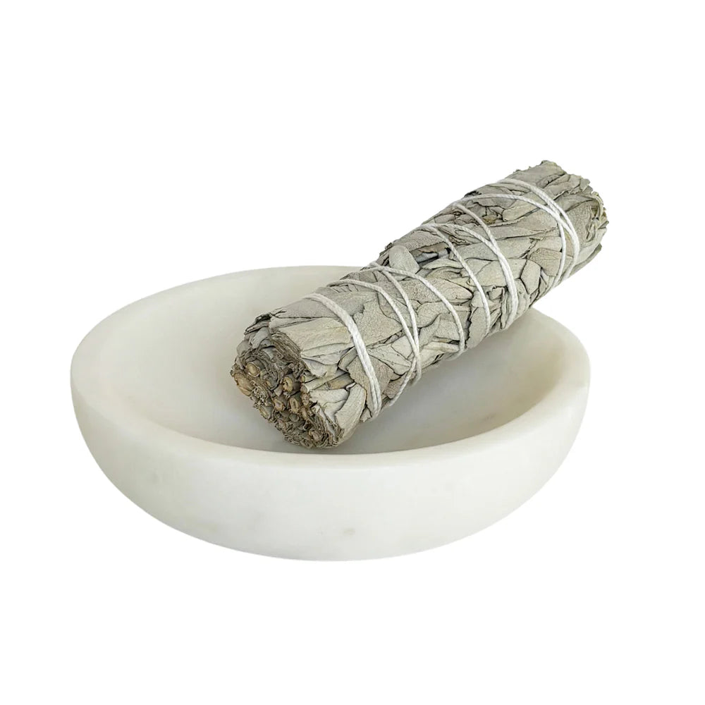 Round White Marble Bowl