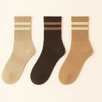 "Bettega" Classic Crew Socks with Stripe Detail (3 pack)