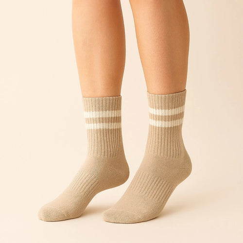 "Bettega" Classic Crew Socks with Stripe Detail (3 pack)