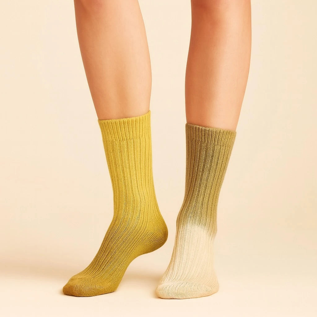 "Garcia" Tie-Dyed Ribbed Crew Sock