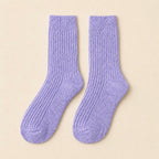"Fannois" Wool Blend Ribbed Crew Sock