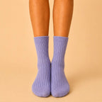 "Fannois" Wool Blend Ribbed Crew Sock