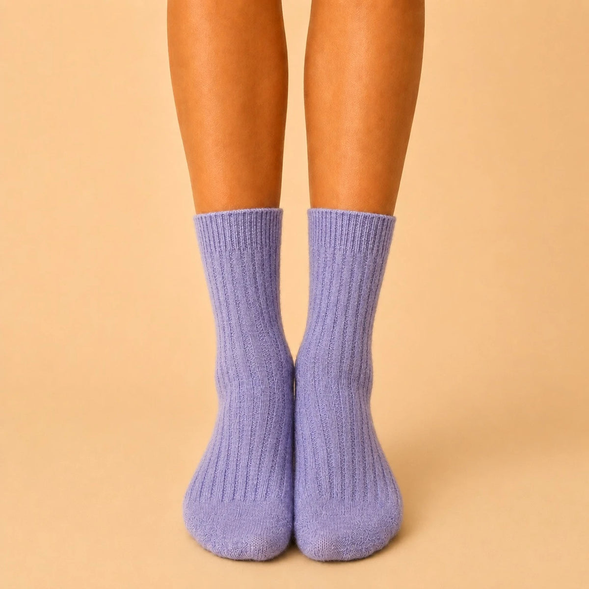"Fannois" Wool Blend Ribbed Crew Sock