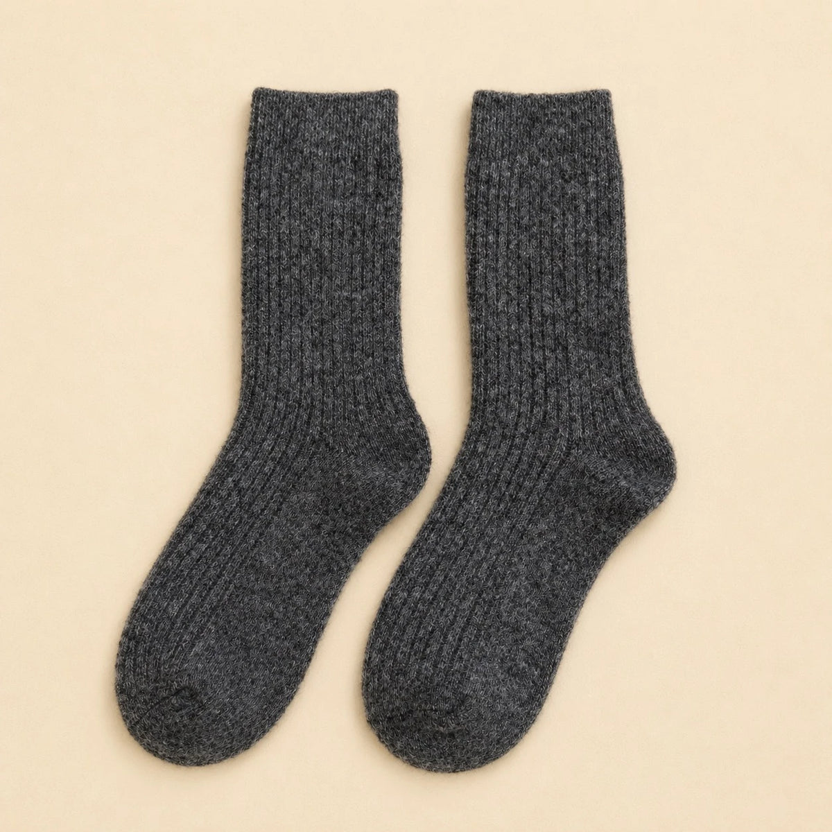 "Fannois" Wool Blend Ribbed Crew Sock