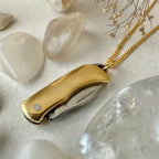 "Simple But Effective" Plain Pocket Knife Charm Necklace