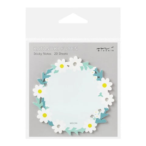 Sticky Notes - Die Cut Wreath White