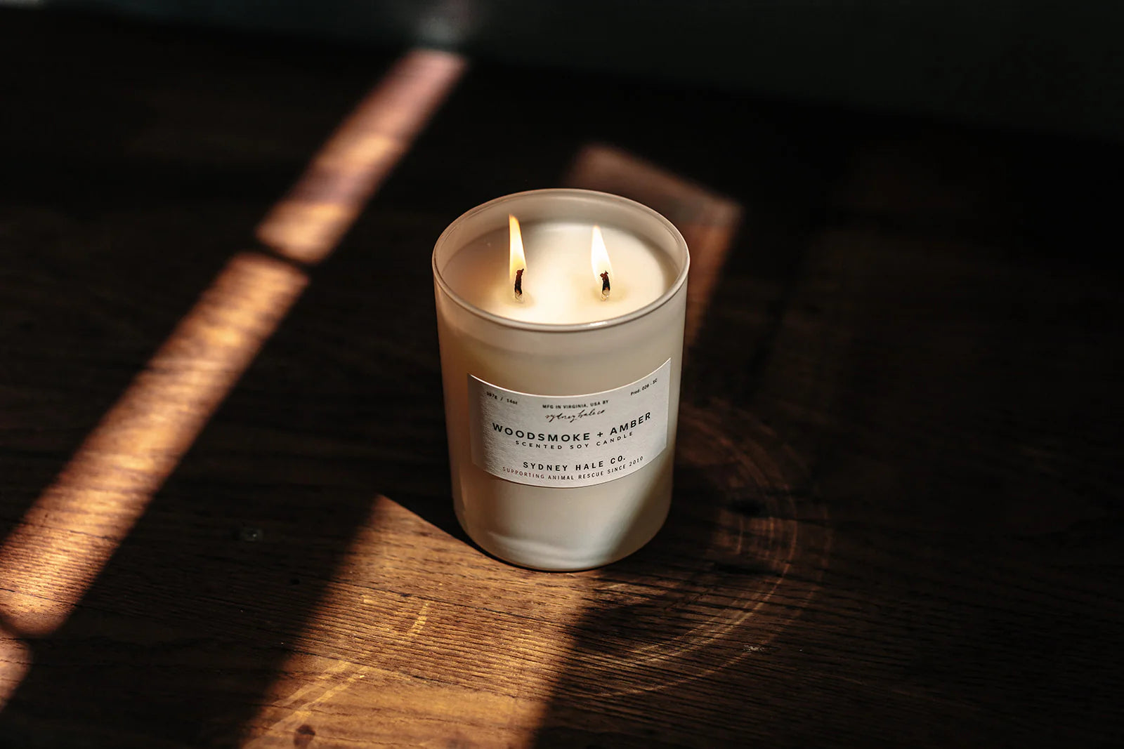 Woodsmoke + Amber Candle