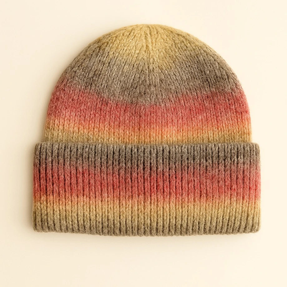 "Nelson" Wool Blend Striped Toque
