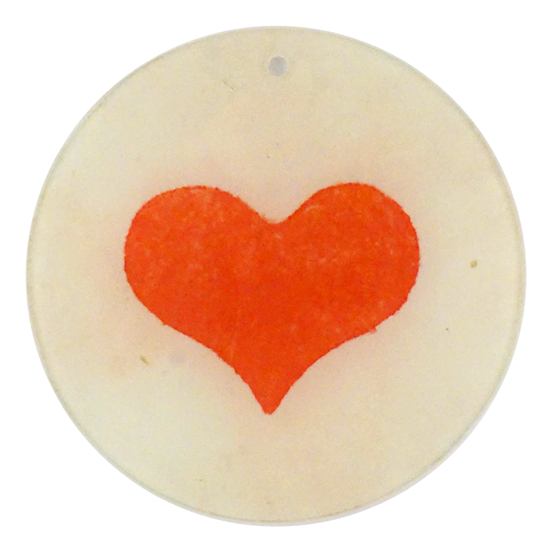 Wide Heart Ornamental Charm