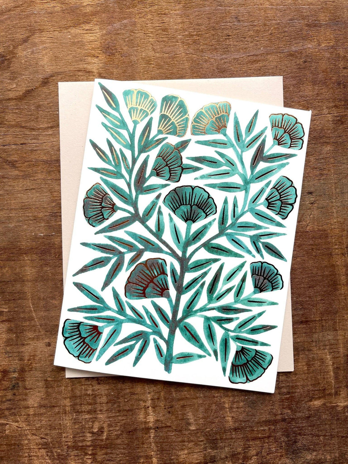 Box of 6 Blank Foil Greeting Card