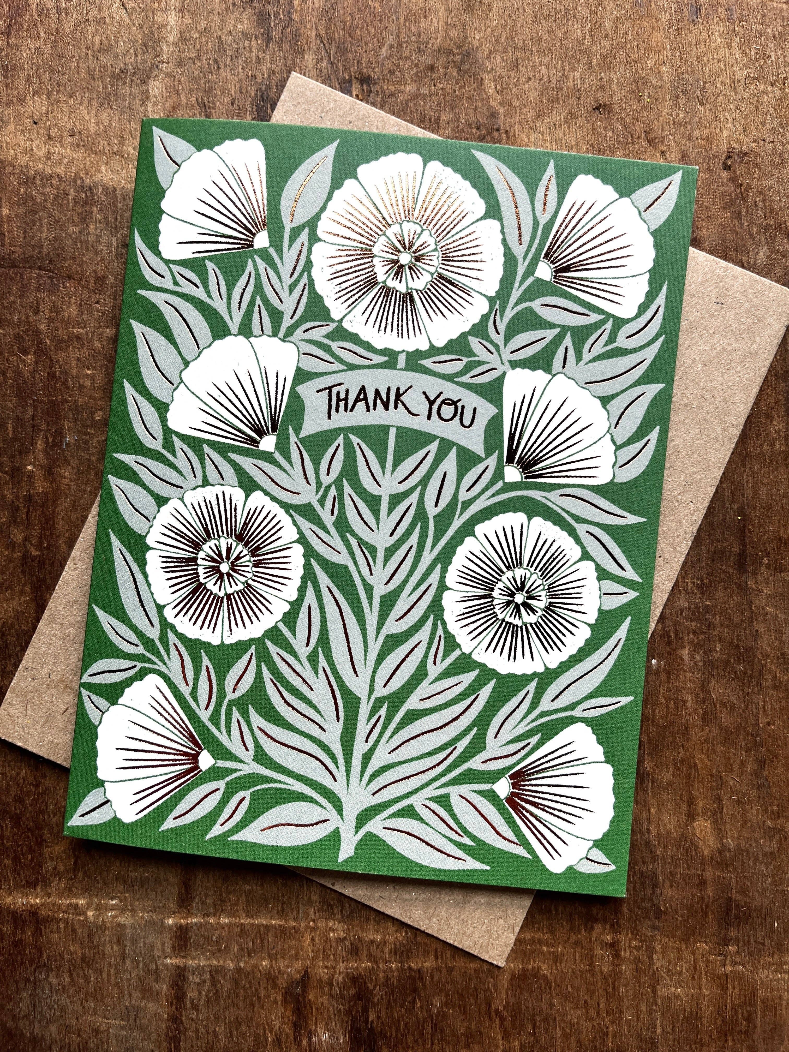 Box of 6 "Thank You" Greeting Cards
