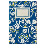 Hardback Notebook Ivy Deep Marine Blue and Acid Yellow (Lined)