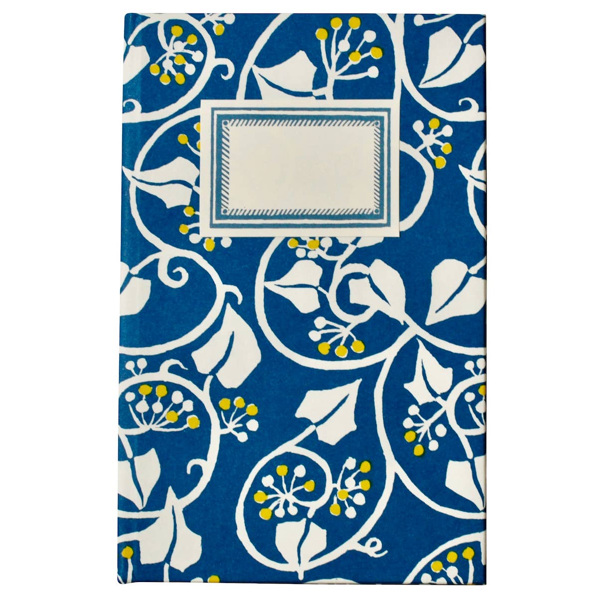 Hardback Notebook Ivy Deep Marine Blue and Acid Yellow (Lined)