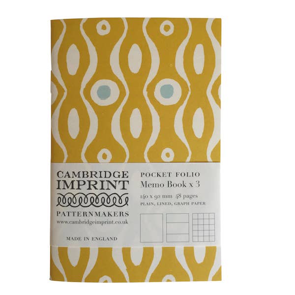 Three Assorted Memo Books for Pocket Folio Yellow