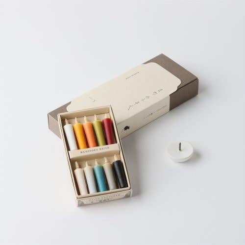 Colorful Rice Wax Candle Earth Colors Gift Sets