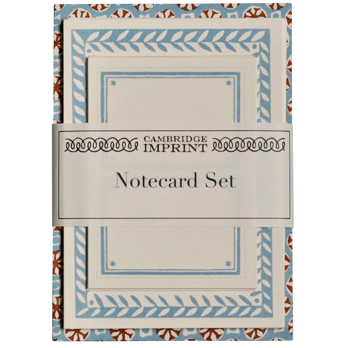 Set of Notecards and Envelopes Sea Urchin Sky and Cocoa