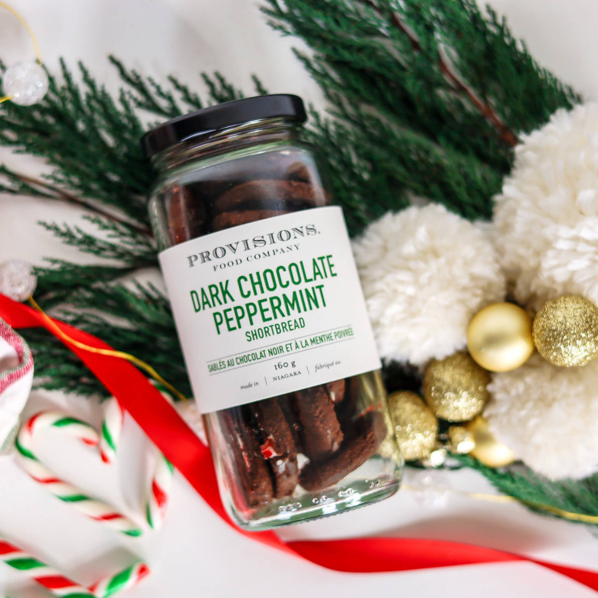 Dark Chocolate Peppermint Shortbread