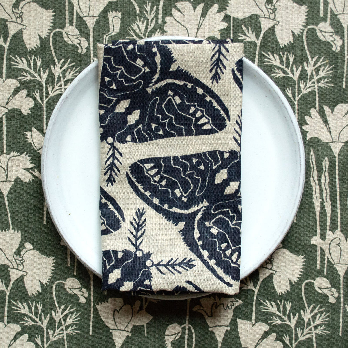 Cool Black Moths Tea Towel